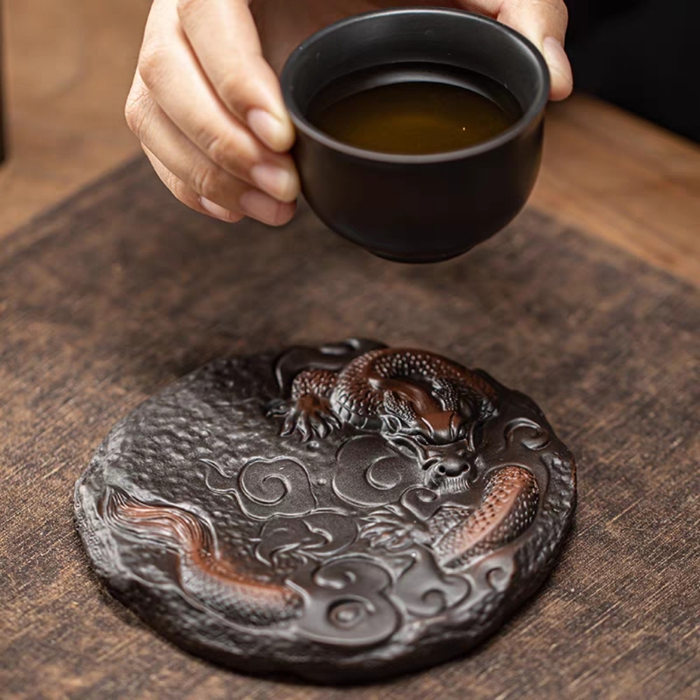 Dragon Ceramic Coaster with Box - Brand New